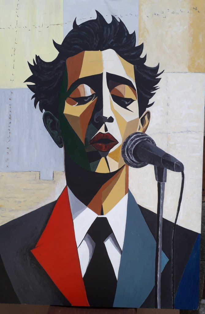 Le chanteur, 120 x 80 cm sold.